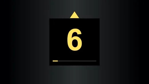 10 Second Countdown Timer 10 to 1 with progress indicator and digital display Stock Footage 347390535