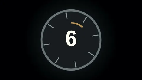 10 Second Countdown Timer 10 to 1 Circular Progress and progress indicator Video stock 347390607