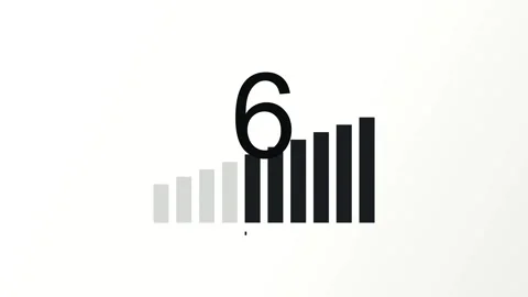 10 Second Countdown Timer 10 to 1 Digital Display and minimalist design Stock-Footage 347390646
