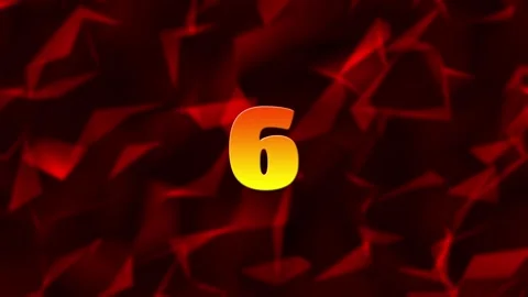 10 second countdown timer animation. Technology abstract red background. Video stock 251730629