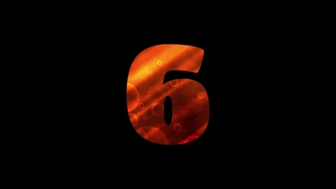 10 second countdown timer animation, black background. Video stock 251730635