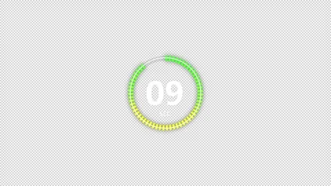 10 second countdown timer animation, ten second countdown Stock Footage 279733558