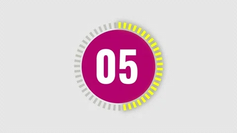 10 Second Countdown Timer Animation Video, 4K Alpha Channel Stock Footage 334578434