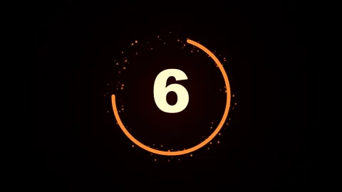 10 second countdown timer animation with particle effects 스톡 동영상 347414634