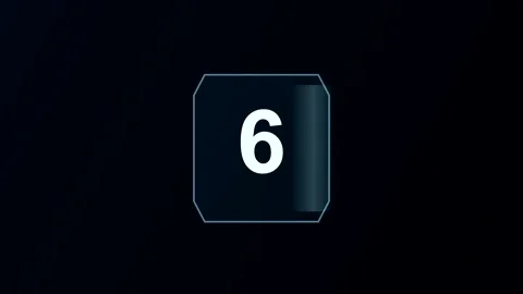 10 second countdown timer animation with numbers counting down from ten to one 動画素材 347414679