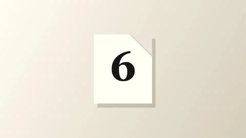 10 second countdown timer animation with numbers on paper Stock Footage 347414943