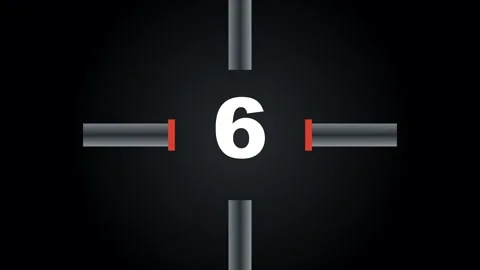 10 second countdown timer animation with numbers counting down on black 動画素材 347414971