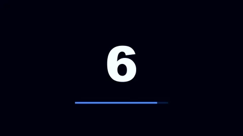 10 Second Countdown Timer Animation with Digital Numbers and Lines Stock Footage 347524966