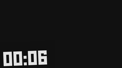 10 Second Countdown Timer on Black Background Digital Countdown Animation Stock Footage 334794878