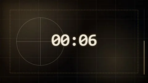 10-Second Countdown Timer with Chrome Ribbon Effect Stock Footage 340465078