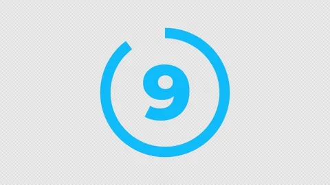 10 Second Countdown Timer with Circle Progress Ring, 4K Alpha Channel Video stock 337228820