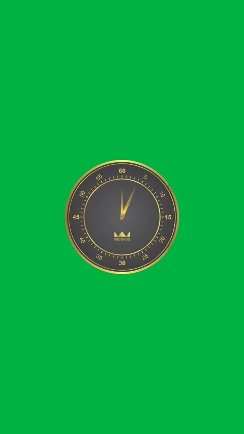 10 Second Countdown Timer Clock Vertical Green Background 库存影片 282368453