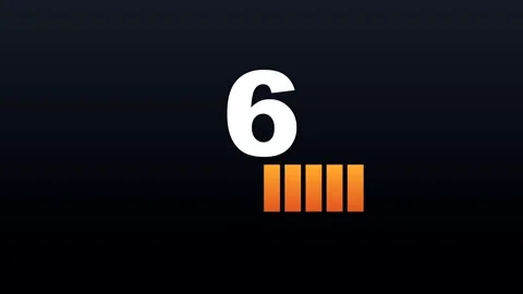 10 second countdown timer with decreasing orange bars and numbers Stock-Footage 347414937
