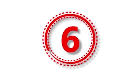 10 second countdown timer. Digital circular animation. Stock-Footage 333818768