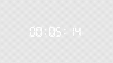 10 Second Countdown Timer with Digital Time Display and Transparency Stock Footage 341838708