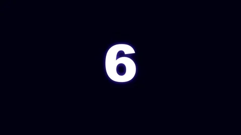 10 Second Countdown Timer with Digital Numbers and Glowing Ring 스톡 동영상 347525052