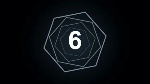 10 second countdown timer with geometric shapes stock footage Vidéo 347414723