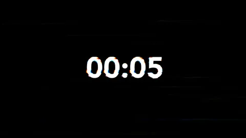 10 Second Countdown Timer Glitch Animation with Digital Distortion on Black.. Stock Footage 331764169