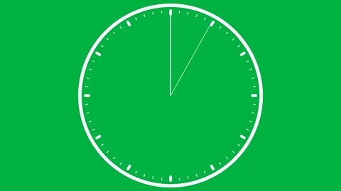 10 Second Countdown Timer Landscape Green &amp; White Stock Footage 281792576