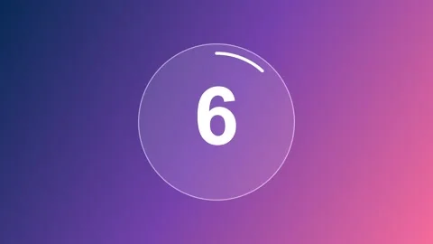 10 Second Countdown Timer Motion Graphics 4K Background Stock Footage 347525048