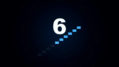 10 second countdown timer with numbers and ascending blocks 4K video Stock-Footage 347414759