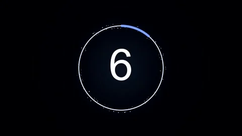 10 second countdown timer with progress circle animation Stock Footage 347414633