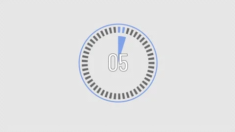 10 Second Digital Circular Countdown Timer Stock Footage 343625490