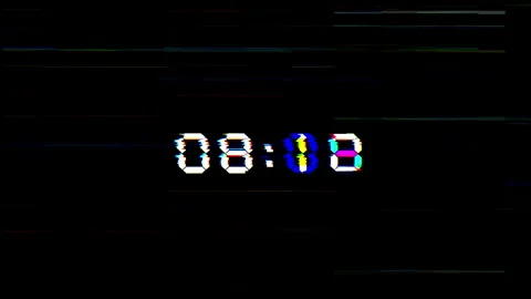 10 second digital countdown glitch. 10 to 0 second. Countdown timer Stock Footage 311783773