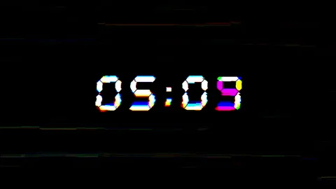 10 Second Digital Countdown Glitch Timer Stock Footage 325019553