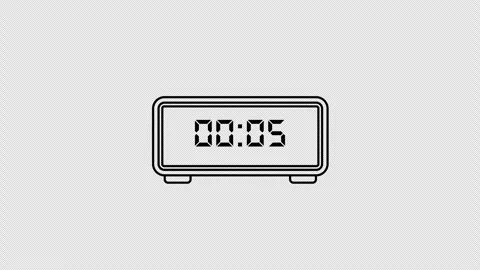 10 Second Digital Countdown Timer Animation 4K with Transparent Background Stock Footage 337003571