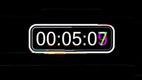 10 Second Digital Glitch Countdown Timer Stock-Footage 325019703