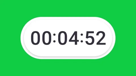 10 Second Digital Stopwatch with Subsecond Display on Green Screen 스톡 동영상 347162999