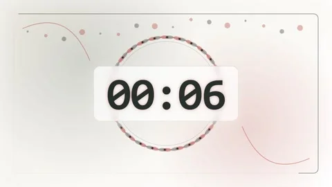 10-Second Elegant Countdown Timer with Soft Pink and Gray Accents Stock Footage 340465082