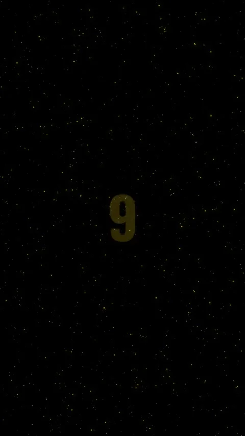 10 Second Golden Glitter Countdown Animation with Sparkling Particles. Stock Footage 323606497