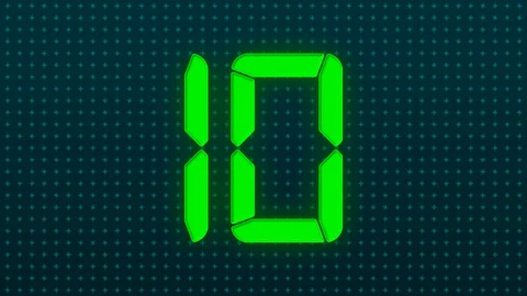 10 second LED/LCD countdown on moving background Stock Footage 117103240