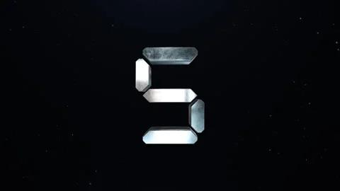 10 Second Metallic Countdown Video stock 247397155