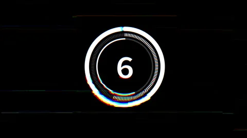 10 Second Modern Glitch Countdown Animation Stock Footage 325019702