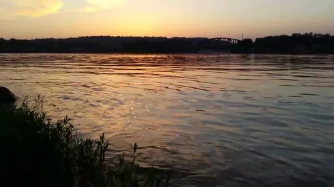 10 Second Nature Sunset and Waves Stock Footage 128544383