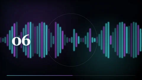 10-Second Neon Soundwave Countdown Timer Видео 340465083