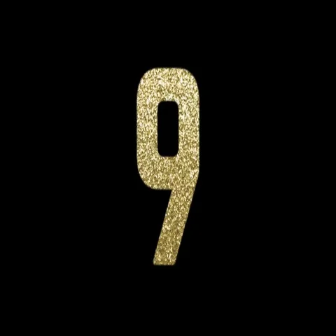 10 Second New Year's Eve 2017 countdown. Golden glitter numbers and explosion. Stock Footage 69492118