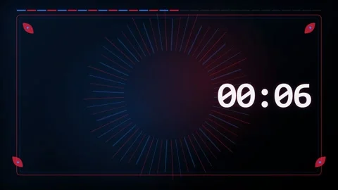10-Second Night Bloom Countdown Timer Vídeos de archivo 340465113