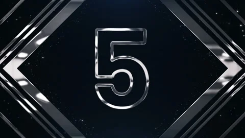 10 Second Platinum Countdown Video stock 247397177