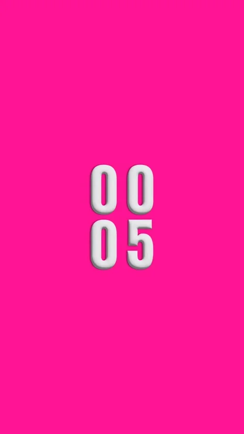 10 second portrait SD video with deep pink background and 4 digit countdown Stock Footage 284661036