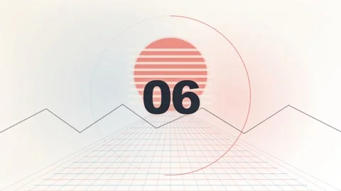 10-Second Retro Geometric Countdown Timer Vídeos de archivo 340465103