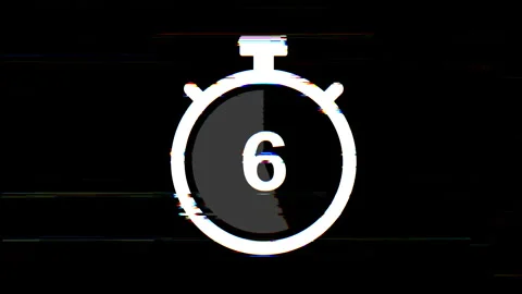 10 Second Stopwatch Glitch Countdown Animation Stock-Footage 325019694
