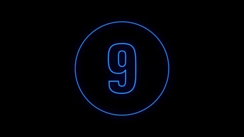 10 Second Timer Animation with cirlce blue  4K Stock Footage 319056957