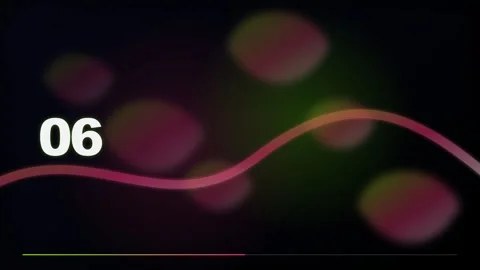10-Second Wavy Line Countdown Timer with Bokeh Background Stock Footage 340465112