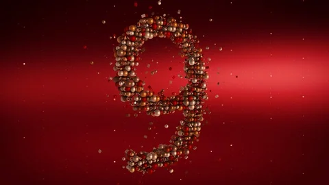 10 seconds 3D Particles countdown Stock Footage 99652288