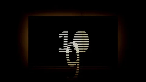 10 seconds 4k timer of flickering gray digits on blackboard throwing brown light Stock Footage 96271350