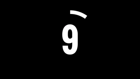 10 seconds with circle white Countdown Timer 4K Stock Footage 319056930